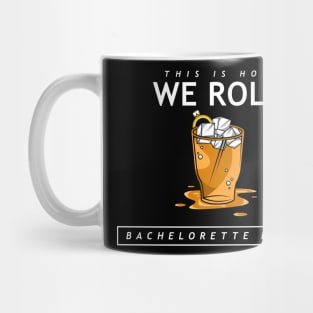 Bachelorette Party with Alkohol and Wedding rings Mug